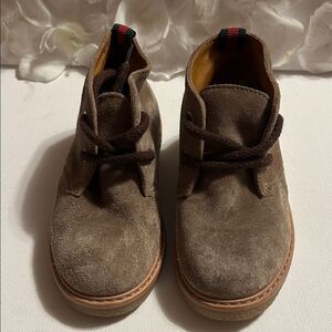 Gucci Kids Brown Suede Chukka Boots